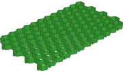 Газонная решетка зеленая 692х400х33 ячейка Сота 3,6 шт/кв.м